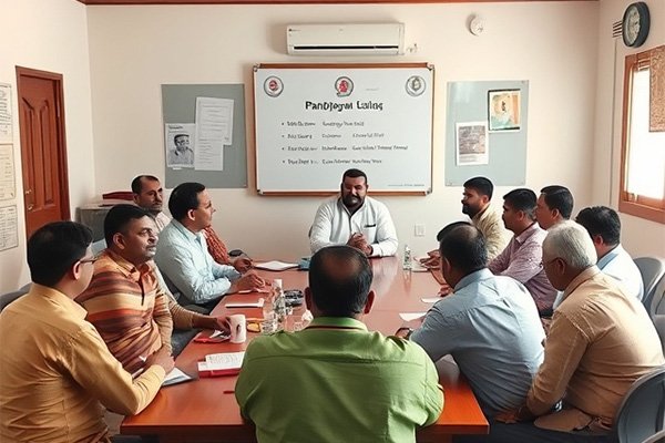 कार्यालयात बैठक